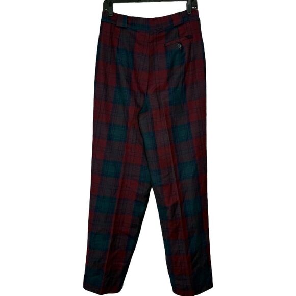|VTG| GIORGIO SANT’ANGELO 80’s/90s Wool Plaid Tapered Leg Trousers - Picture 4 of 6